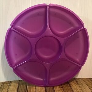 Tupperware Purple 6-Section Snack & Appetizer Serving Tray